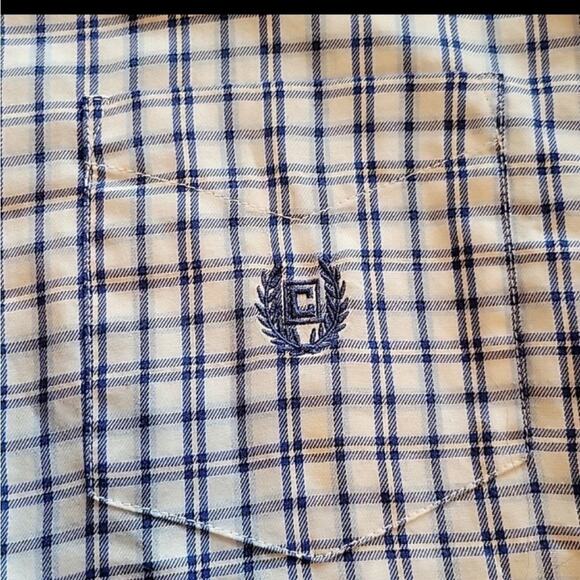 Champs Men's plaid long sleeve button down size Large - Picture 3 of 5